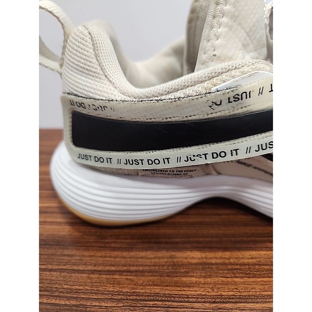 Nike React Hyperset Volleyball Shoes Mens 7.5 Women's 9 White/Black Just Do It - Picture 6 of 11